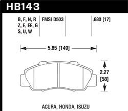 Hawk Performance - HPS Disc Brake Pad - Hawk Performance HB143F.680 - Image 1