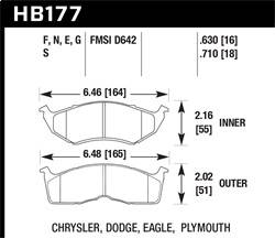 Hawk Performance - HP Plus Disc Brake Pad - Hawk Performance HB177N.630 - Image 1