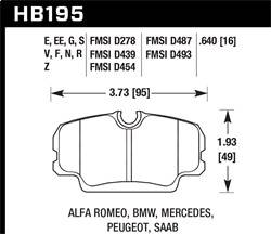 Hawk Performance - Performance Ceramic Disc Brake Pad - Hawk Performance HB195Z.640 - Image 1