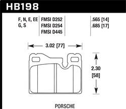 Hawk Performance - HPS Disc Brake Pad - Hawk Performance HB198F.685 - Image 1