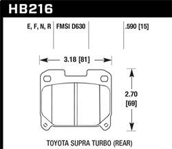 Hawk Performance - HPS Disc Brake Pad - Hawk Performance HB216F.590 - Image 1