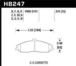 Hawk Performance - Performance Ceramic Disc Brake Pad - Hawk Performance HB247Z.575 - Image 1