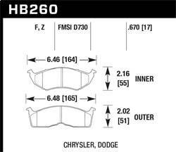 Hawk Performance - HPS Disc Brake Pad - Hawk Performance HB260F.670 - Image 1
