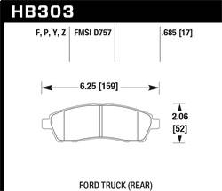 Hawk Performance - Performance Ceramic Disc Brake Pad - Hawk Performance HB303Z.685 - Image 1