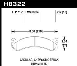 Hawk Performance - LTS Disc Brake Pad - Hawk Performance HB322Y.717 - Image 1