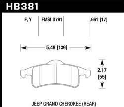 Hawk Performance - LTS Disc Brake Pad - Hawk Performance HB381Y.661 - Image 1