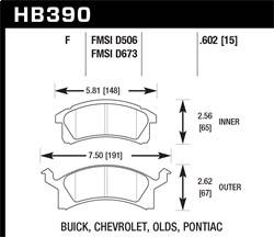 Hawk Performance - HPS Disc Brake Pad - Hawk Performance HB390F.602 - Image 1