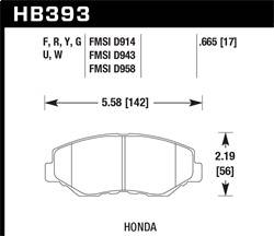 Hawk Performance - HPS Disc Brake Pad - Hawk Performance HB393F.665 - Image 1