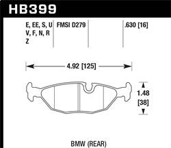 Hawk Performance - HP Plus Disc Brake Pad - Hawk Performance HB399N.630 - Image 1