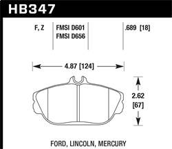 Hawk Performance - HPS Disc Brake Pad - Hawk Performance HB347F.689 - Image 1