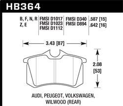 Hawk Performance - HPS Disc Brake Pad - Hawk Performance HB364F.642 - Image 1
