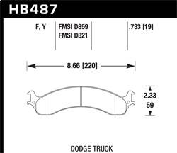 Hawk Performance - HPS Disc Brake Pad - Hawk Performance HB487F.733 - Image 1