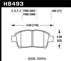 Hawk Performance - Performance Ceramic Disc Brake Pad - Hawk Performance HB493Z.650 - Image 1