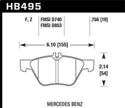 Hawk Performance - Performance Ceramic Disc Brake Pad - Hawk Performance HB495Z.756 - Image 1