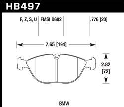 Hawk Performance - HPS Disc Brake Pad - Hawk Performance HB497F.776 - Image 1