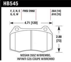 Hawk Performance - HPS Disc Brake Pad - Hawk Performance HB545F.564 - Image 1