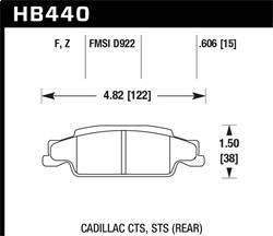 Hawk Performance - Performance Ceramic Disc Brake Pad - Hawk Performance HB440Z.606 - Image 1