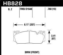 Hawk Performance - DTC-70 Disc Brake Pad - Hawk Performance HB828U.760 - Image 1