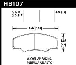 Hawk Performance - ER-1 Disc Brake Pad - Hawk Performance HB107D.620 - Image 1