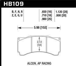 Hawk Performance - DTC-30 Disc Brake Pad - Hawk Performance HB109W.710 - Image 1