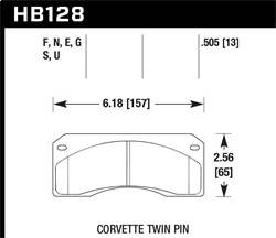 Hawk Performance - ER-1 Disc Brake Pad - Hawk Performance HB128D.505 - Image 1