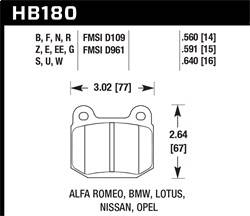 Hawk Performance - ER-1 Disc Brake Pad - Hawk Performance HB180D.560 - Image 1