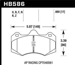 Hawk Performance - ER-1 Disc Brake Pad - Hawk Performance HB586D.660 - Image 1