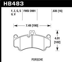 Hawk Performance - ER-1 Disc Brake Pad - Hawk Performance HB483D.635 - Image 1