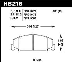 Hawk Performance - ER-1 Disc Brake Pad - Hawk Performance HB218D.583 - Image 1