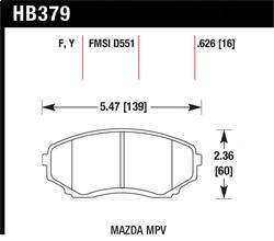 Hawk Performance - LTS Disc Brake Pad - Hawk Performance HB379Y.626 - Image 1