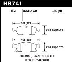 Hawk Performance - Performance Ceramic Disc Brake Pad - Hawk Performance HB741Z.723 - Image 1