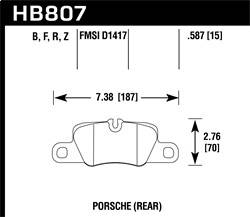 Hawk Performance - HPS Disc Brake Pad - Hawk Performance HB807F.587 - Image 1