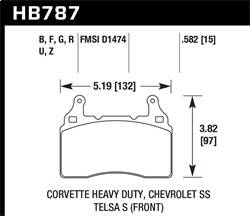 Hawk Performance - DTC-70 Disc Brake Pad - Hawk Performance HB787U.582 - Image 1