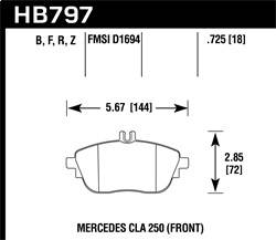 Hawk Performance - HPS 5.0 Disc Brake Pad - Hawk Performance HB797B.725 - Image 1