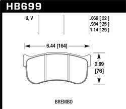 Hawk Performance - DTC-80 Disc Brake Pad - Hawk Performance HB699Q1.14 - Image 1