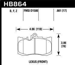 Hawk Performance - HPS 5.0 Disc Brake Pad - Hawk Performance HB864B.661 - Image 1