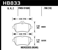 Hawk Performance - HPS 5.0 Disc Brake Pad - Hawk Performance HB833B.700 - Image 1