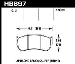 Hawk Performance - DTC-80 Disc Brake Pad - Hawk Performance HB897Q1.18 - Image 1