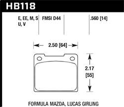 Hawk Performance - DTC-70 Disc Brake Pad - Hawk Performance HB118U.560 - Image 1