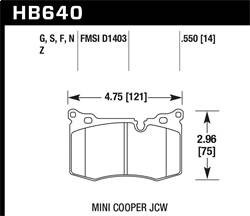 Hawk Performance - HT-10 Disc Brake Pad - Hawk Performance HB640S.550 - Image 1