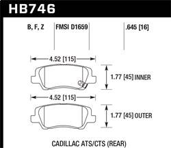 Hawk Performance - Performance Ceramic Disc Brake Pad - Hawk Performance HB746Z.645 - Image 1