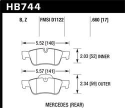 Hawk Performance - HPS 5.0 Disc Brake Pad - Hawk Performance HB744B.660 - Image 1