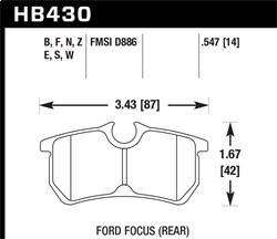 Hawk Performance - HPS 5.0 Disc Brake Pad - Hawk Performance HB430B.547 - Image 1