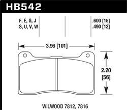 Hawk Performance - DTC-50 Disc Brake Pad - Hawk Performance HB542V.490 - Image 1