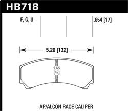 Hawk Performance - HPS Disc Brake Pad - Hawk Performance HB718F.654 - Image 1