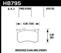 Hawk Performance - Performance Ceramic Disc Brake Pad - Hawk Performance HB795Z.618 - Image 1