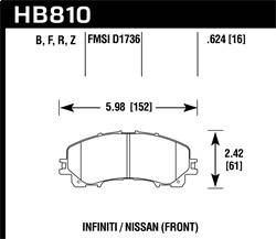 Hawk Performance - HPS 5.0 Disc Brake Pad - Hawk Performance HB810B.624 - Image 1