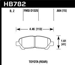 Hawk Performance - HPS 5.0 Disc Brake Pad - Hawk Performance HB782B.604 - Image 1