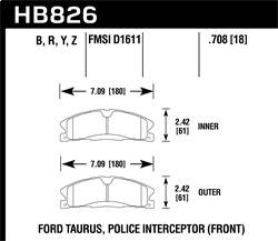 Hawk Performance - HPS 5.0 Disc Brake Pad - Hawk Performance HB826B.708 - Image 1