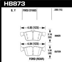 Hawk Performance - HPS 5.0 Disc Brake Pad - Hawk Performance HB873B.590 - Image 1